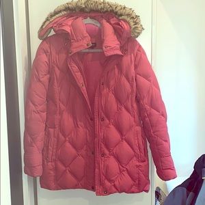 Lands end pink parka